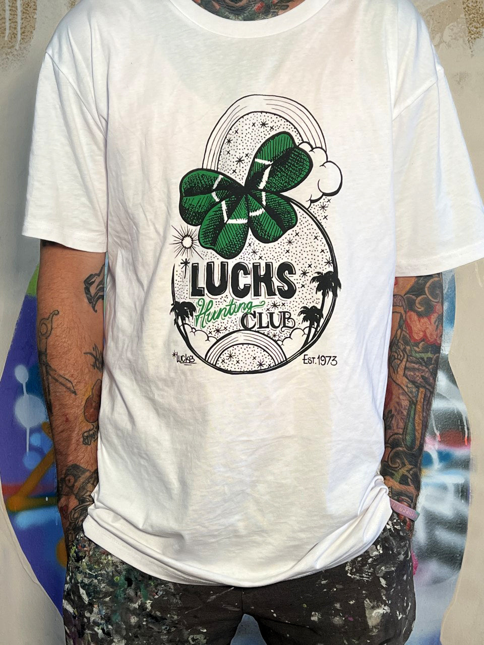 Lucks Hunting Club T-shirts WHITE