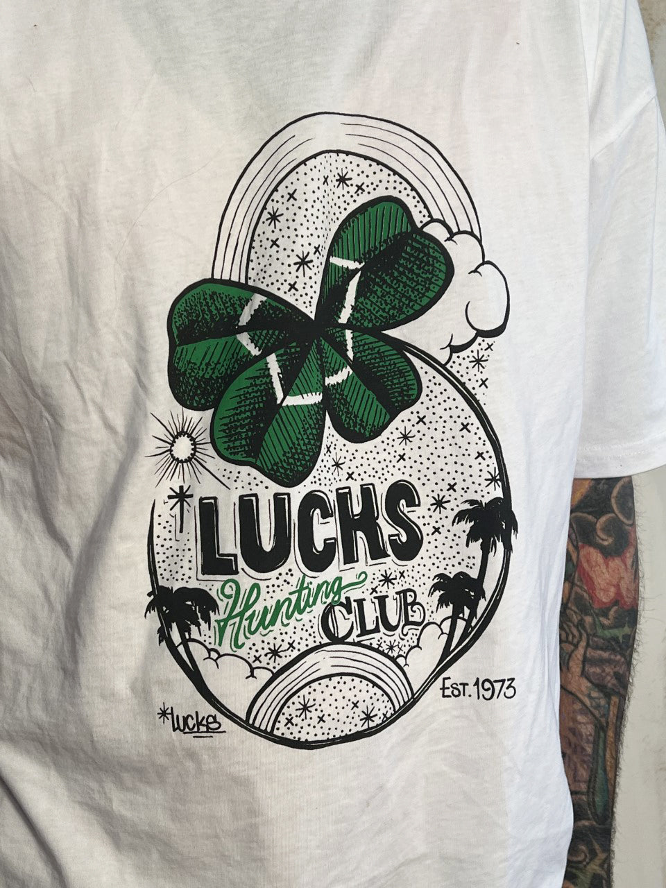 Lucks Hunting Club T-shirts WHITE